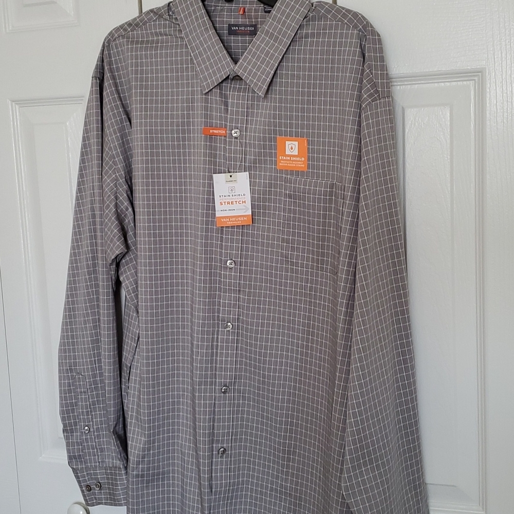 Van Heusen light gray dress shirt